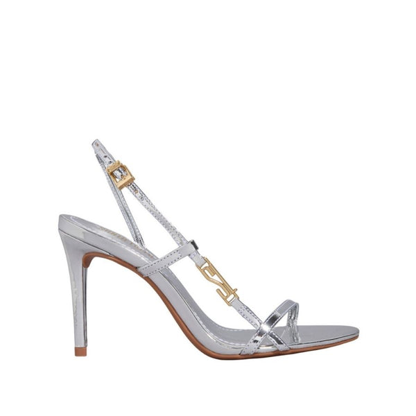 Santa Lolla Silver Metallic High-Heel Sandals