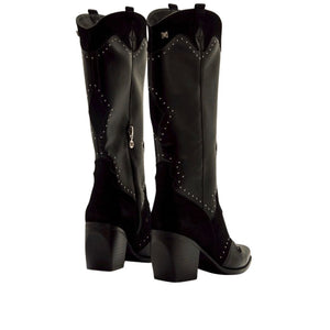 Mariamare Western Cowboy With Studded Details - Black