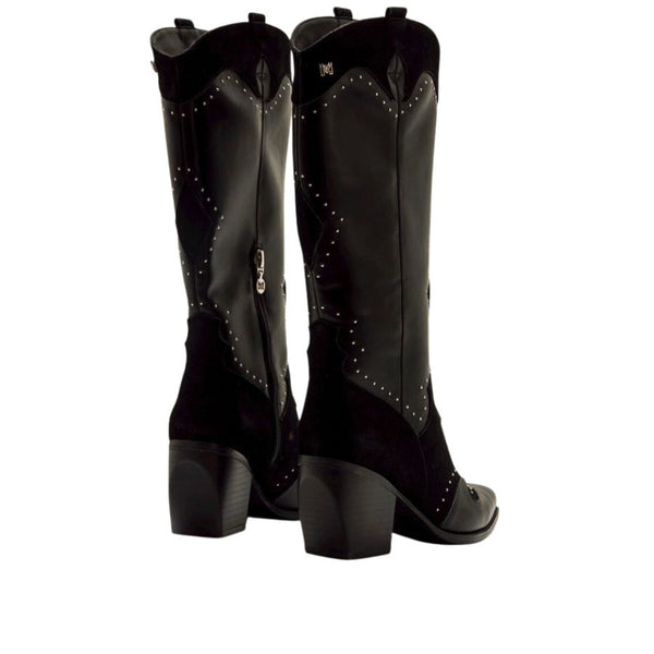 Mariamare Western Cowboy With Studded Details - Black