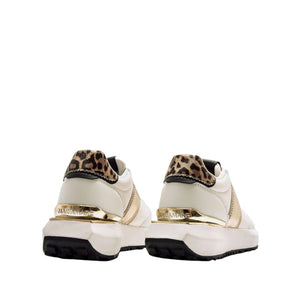 Mariamare Platform With Gold & Leopard Details - White | Gold
