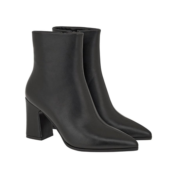 Exe pointed toe block heel ankle boots - black