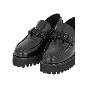 Exe Chunky Loafers With Jewel Detail - Black