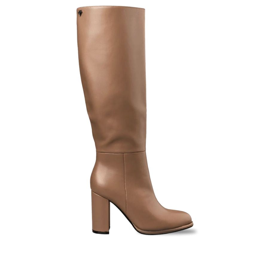 Envie Knee-High Block Heel  – Camel