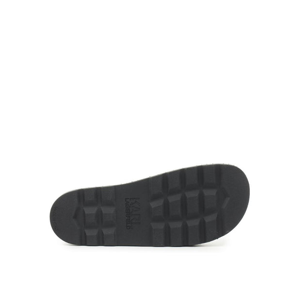Karl Lagerfeld Double Buckle Signature Slides Women - Black