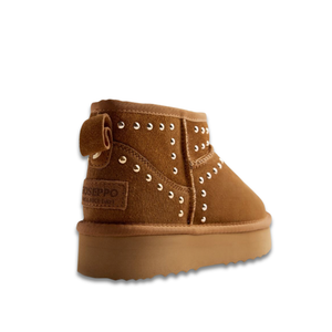 Gioseppo Studded Australian-Style Suede Boots