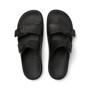 Karl Lagerfeld Signature Double Buckle Slides Men - Black
