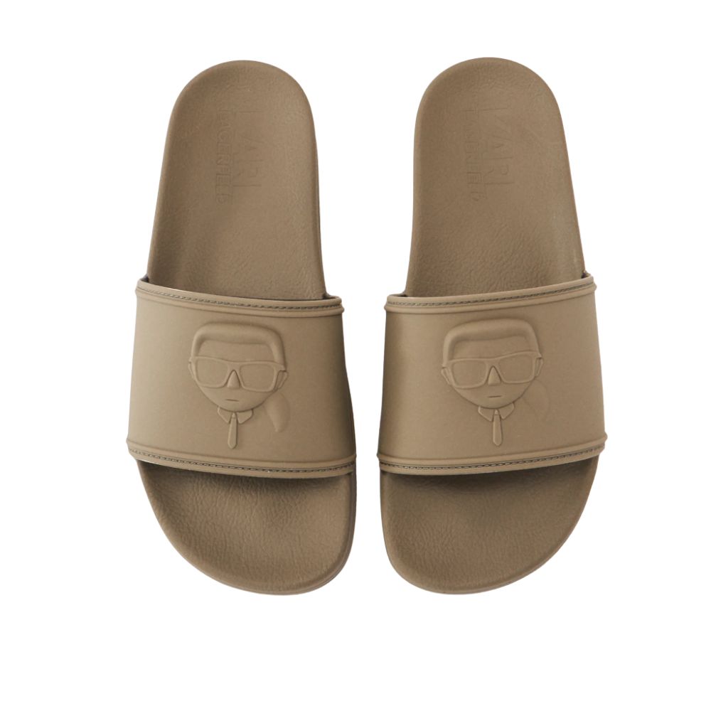 Karl Lagerfeld Rubber Icon Slides Men - Beige