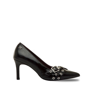 Mariamare Pointed-Toe Pumps With Buckle Straps - Black
