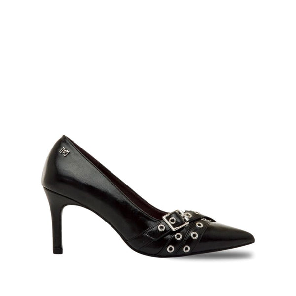 Mariamare Pointed-Toe Pumps With Buckle Straps - Black