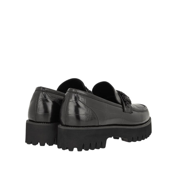 Exe Chunky Loafers With Jewel Detail - Black