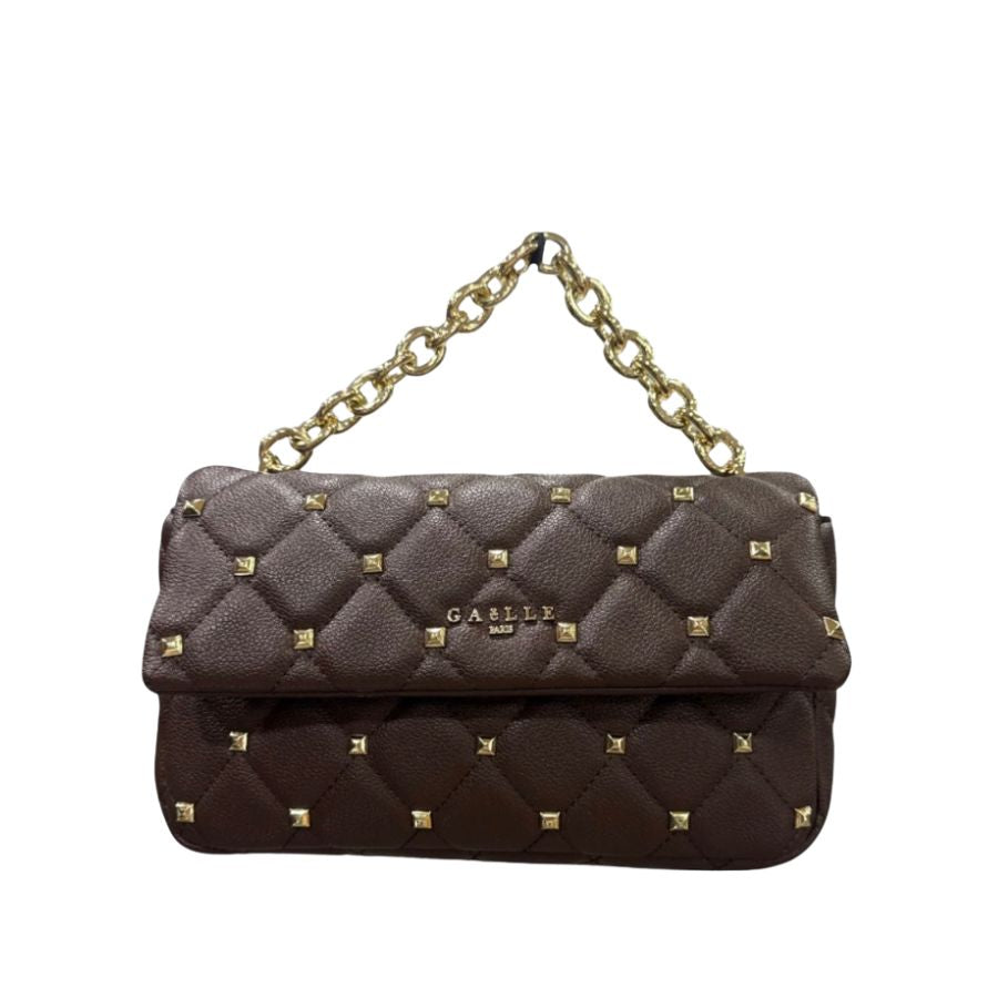 Gaëlle Paris Quilted Studded Chain Bag