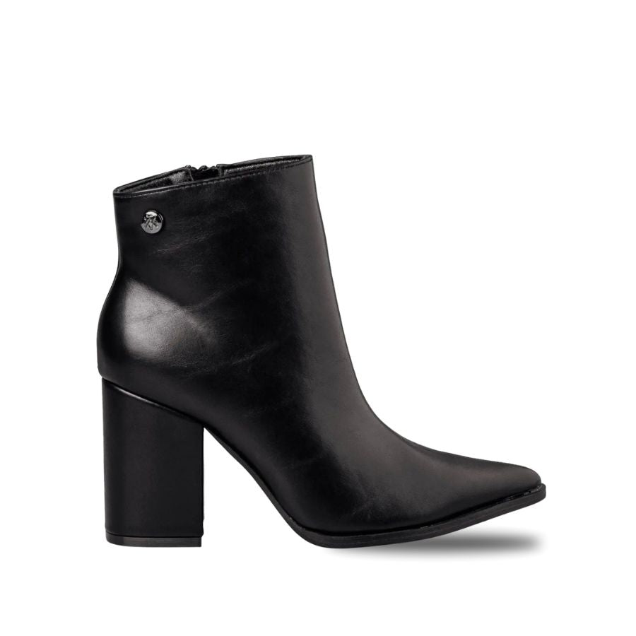 Envie Leather Block Heel Ankle Boots