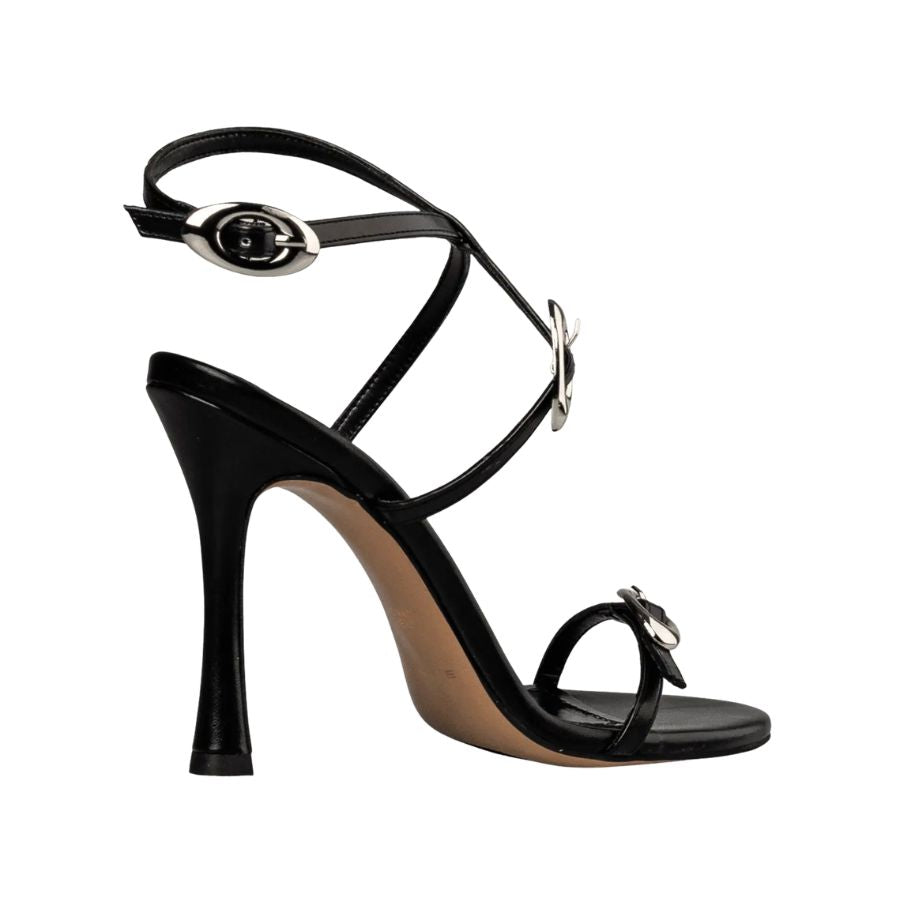 Envie Buckle Strap Stilettos with Metallic Detail