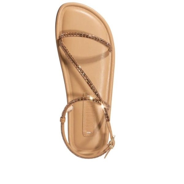 Santa Lolla Metallic Embellished Flat Sandals