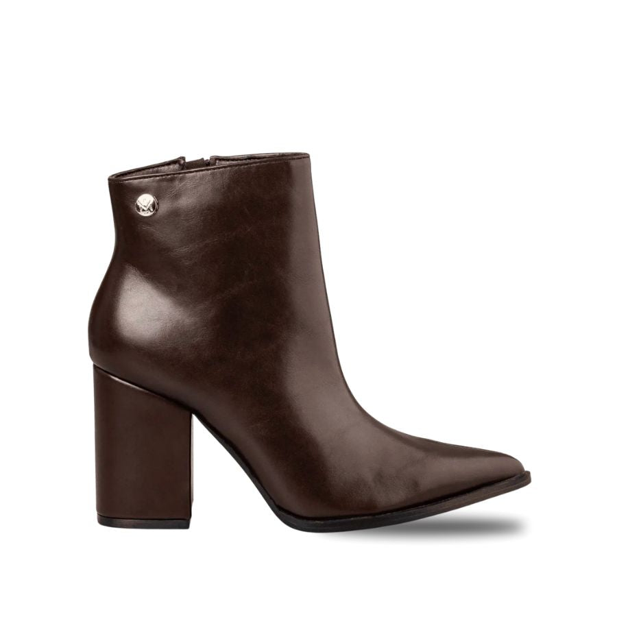 Envie Leather Block Heel Ankle Boots