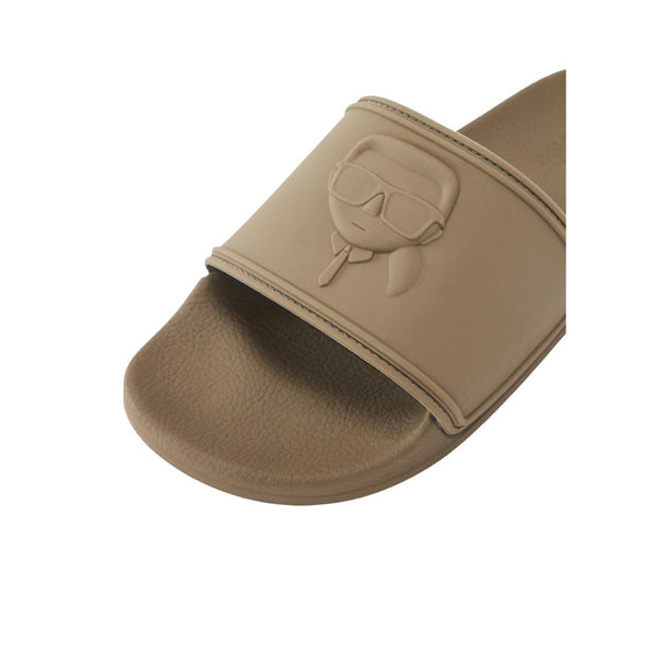 Karl Lagerfeld Rubber Icon Slides Men - Beige