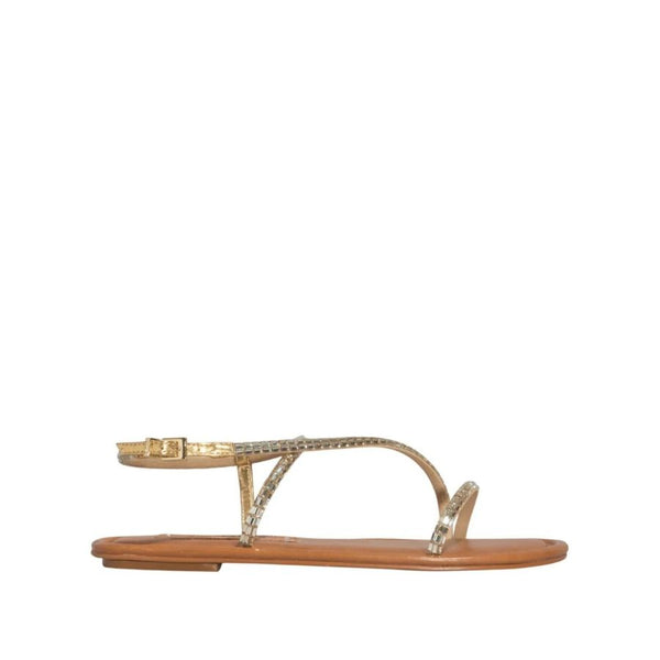 Santa Lolla Metallic Embellished Flat Sandals