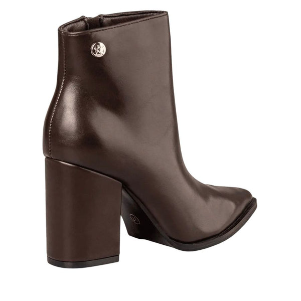 Envie Leather Block Heel Ankle Boots