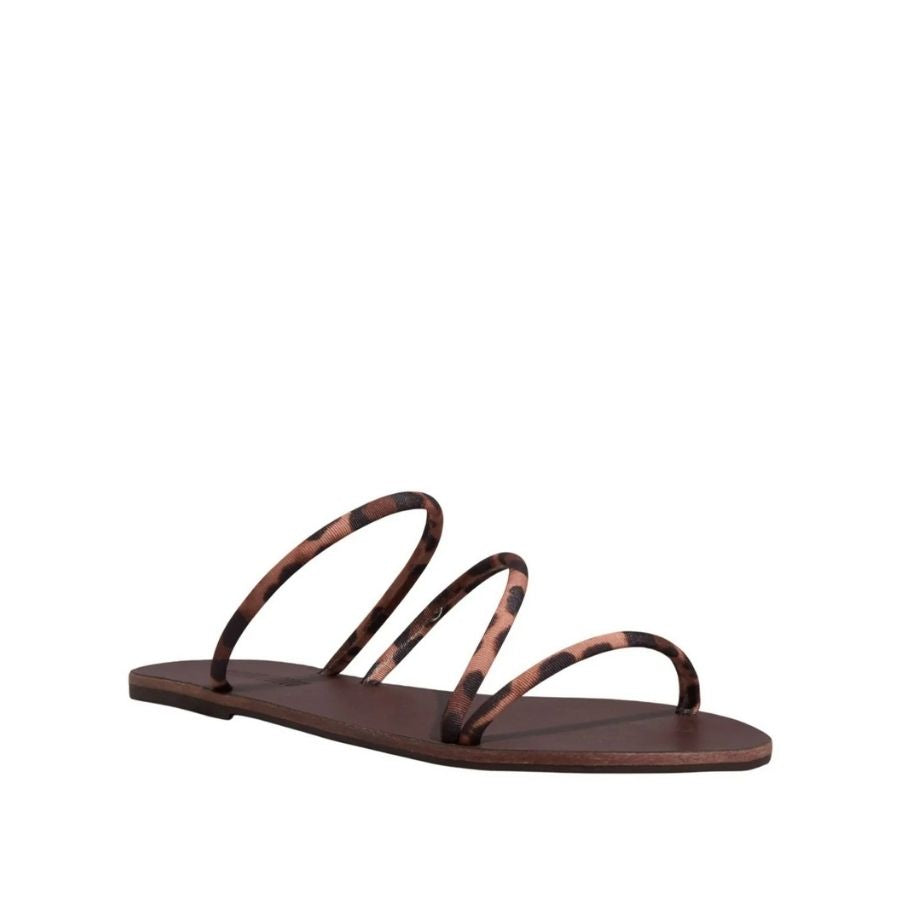 Santa Lolla Leopard Animal Print Flat Sandal – Thin Straps