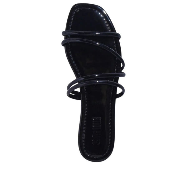Santa Lolla Patent Square-Toe Flat Sandal