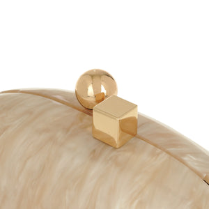 Exe Pearl Marble Oval Clutch