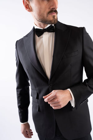 Wool Tuxedo Black Suit