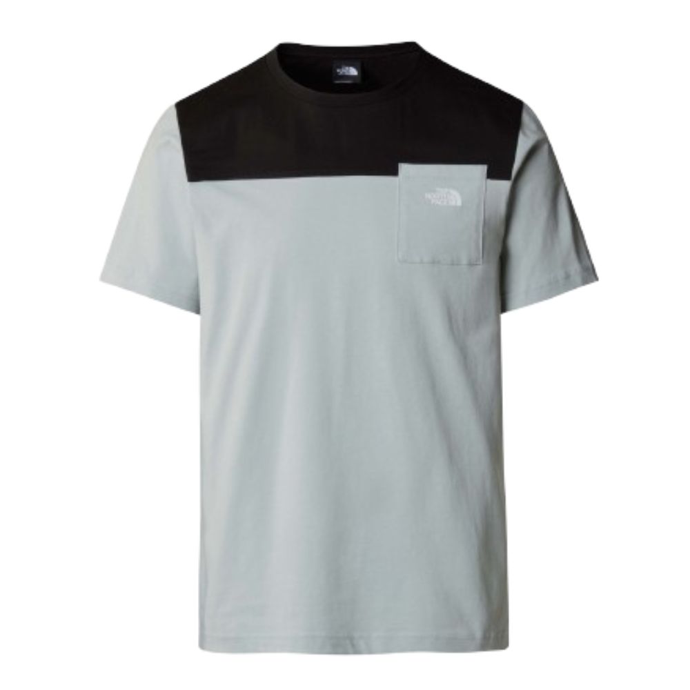 THE NORTH FACE MEN ROUND NECK GREY T-SHIRT