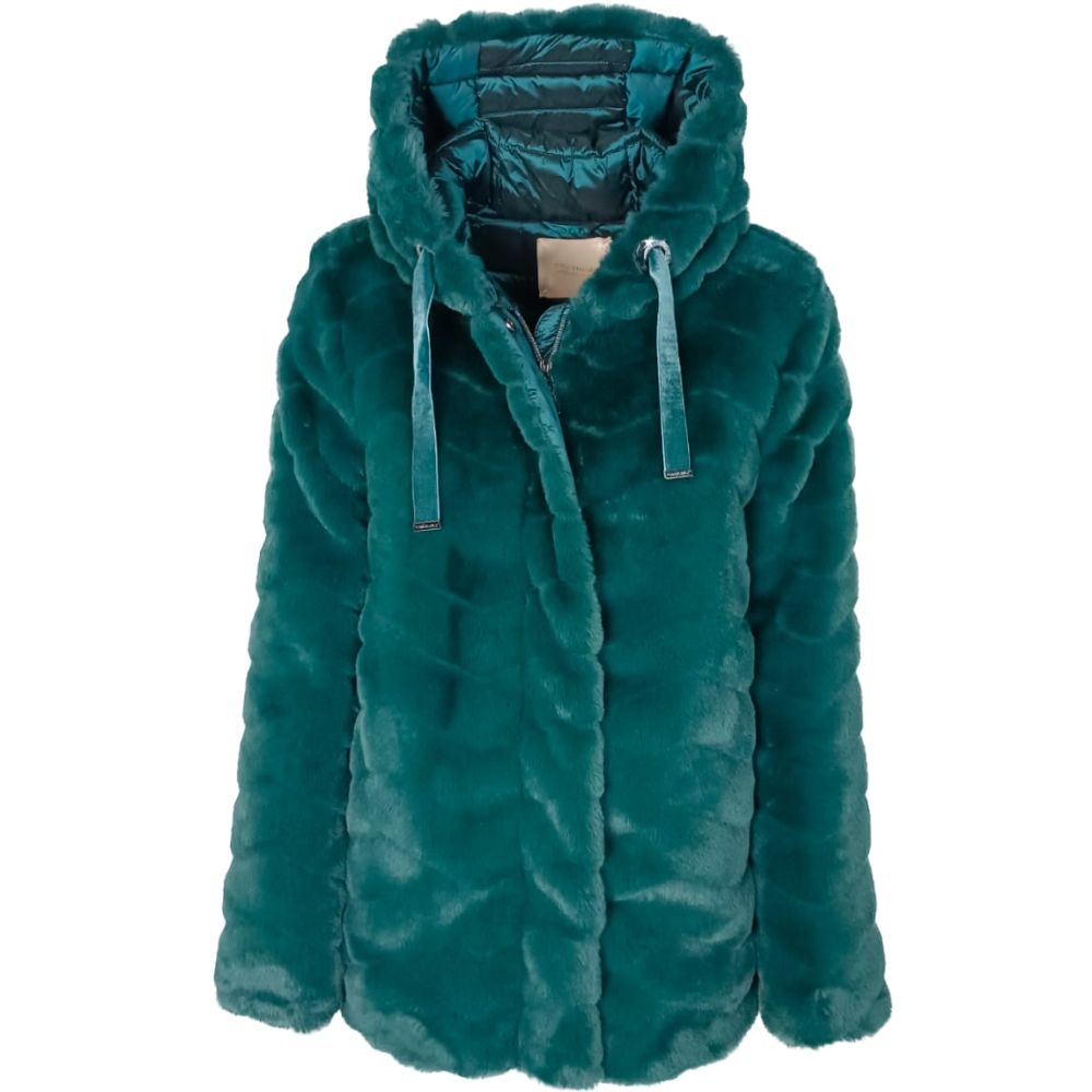 VIRGINIA FUR EMERALD GREEN WOMEN JACKET 