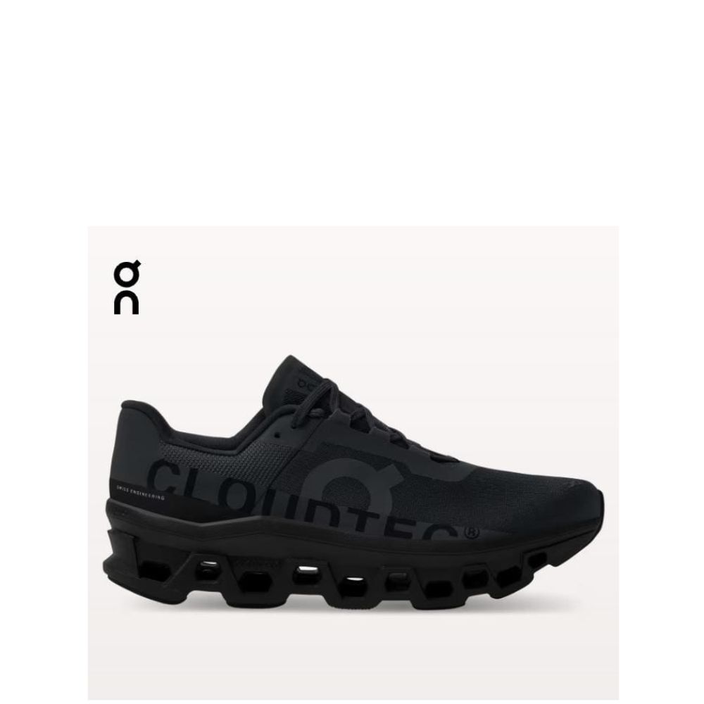 ON CLOUDMONSTER FULL BLACK MEN RUNING SHOES 