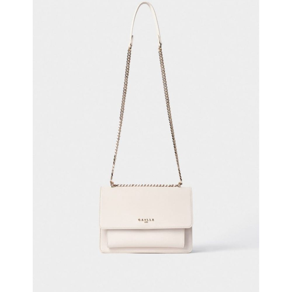 GAELLE PARIS IVORY REGULAR SHOULDER STRAP ECOPELLE SAFFIANO