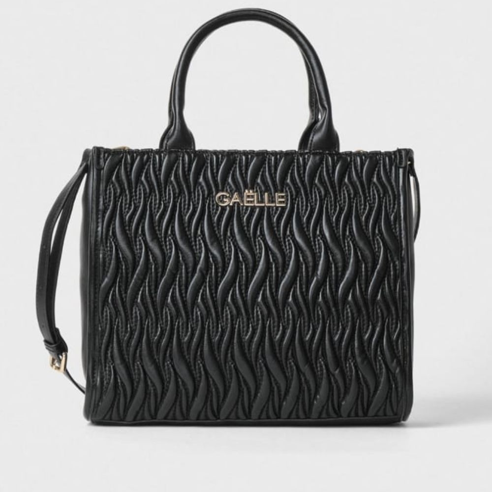 GAELLE PARIS BLACK REGULAR SHOPPER ECO-LEATHER  