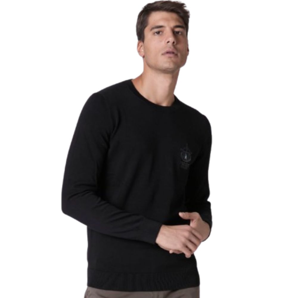 AERONAUTICA ROUND NECK MEN BLACK SWEATSHIRT