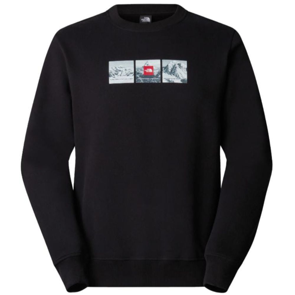 THE NORTH FACE MEN BLACK GRAPHIC SWEATSHIRT