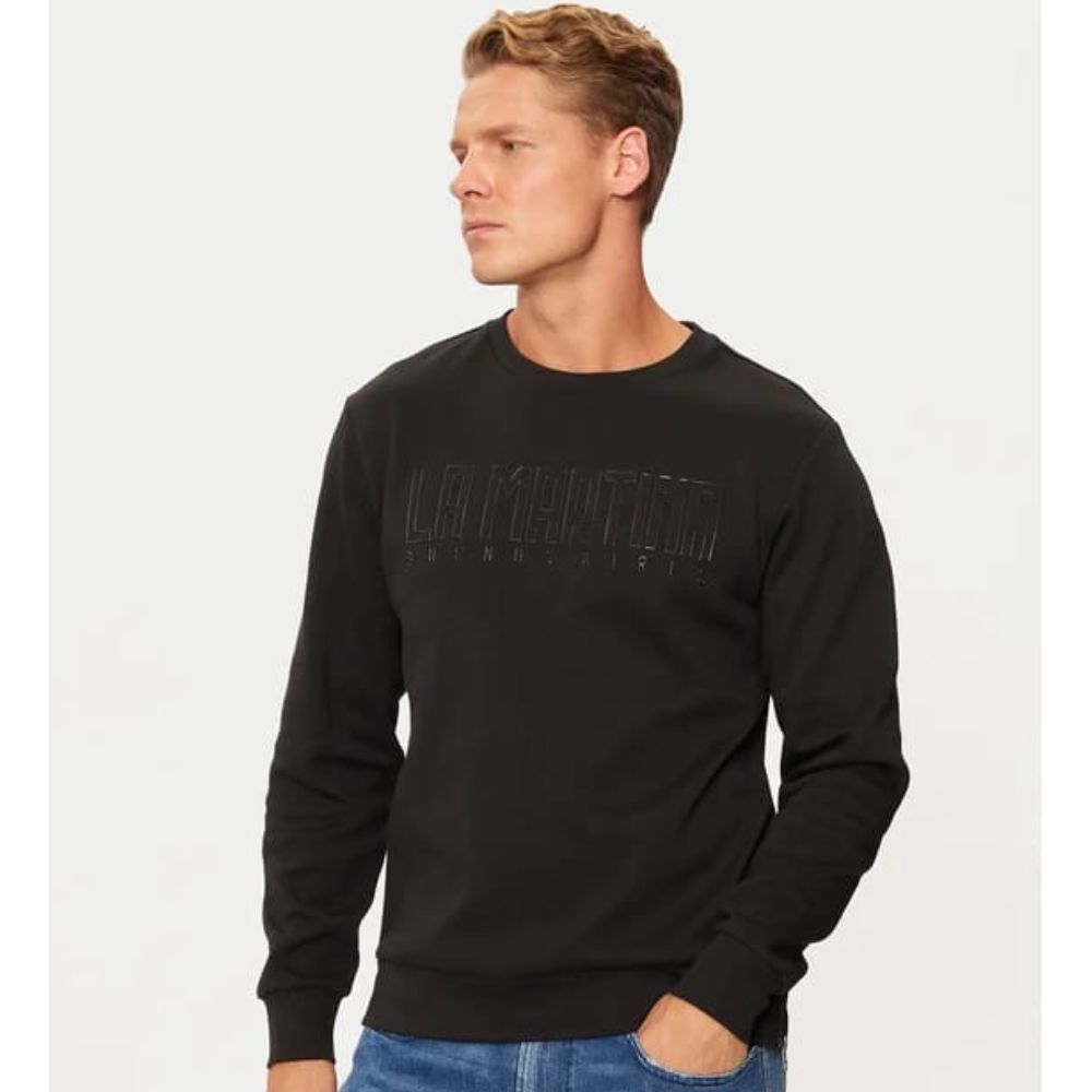 LA MARTINA MEN BLACK LONG SLEEVE SWEATSHIRT