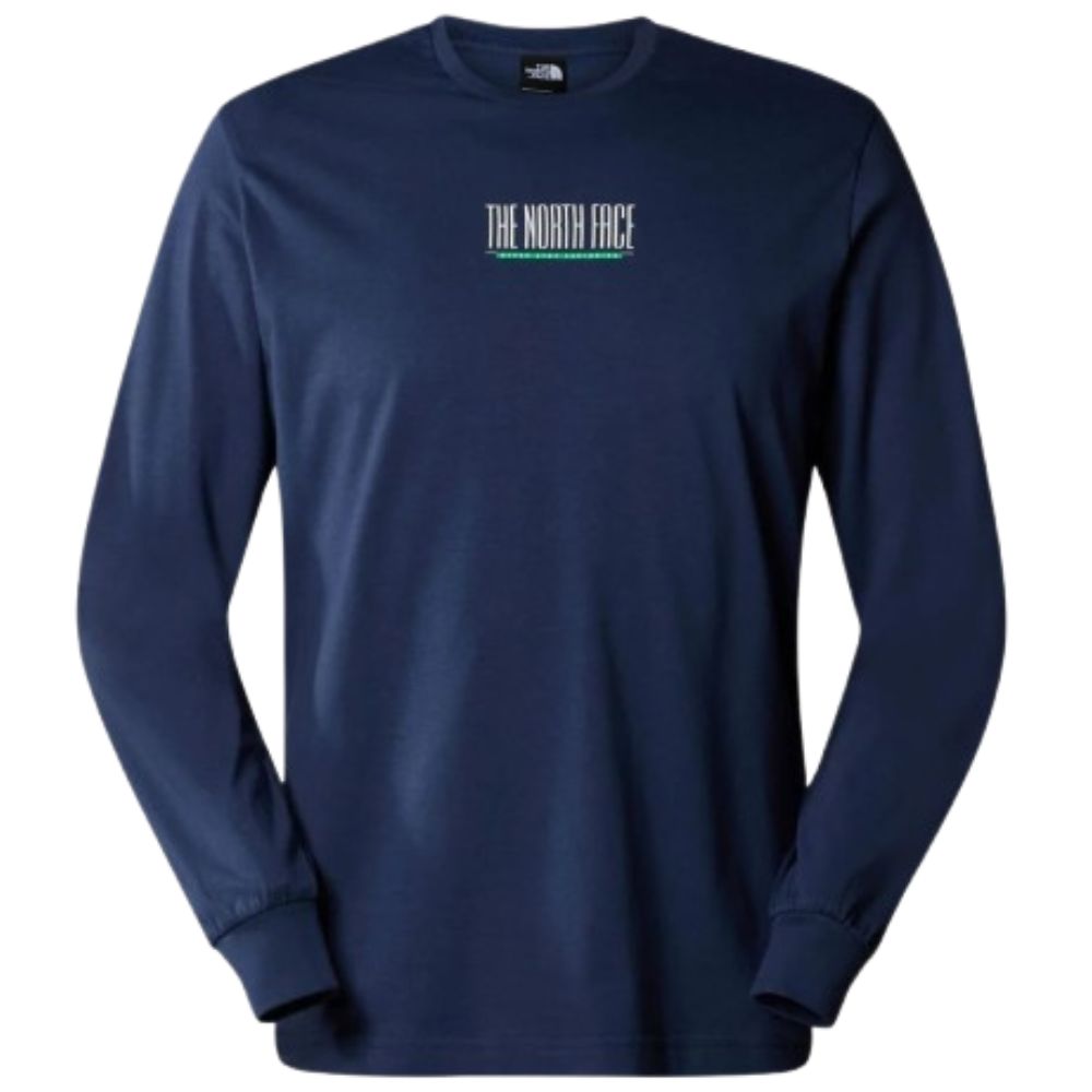 THE NORTH FACE NAVY MEN ROUND NECK LONG-SLEEVE