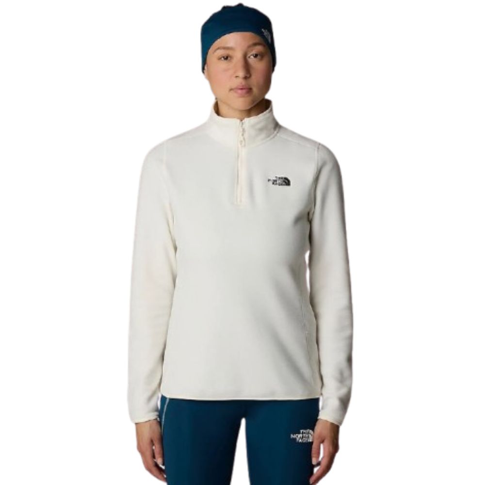 THE NORTH FACE WOMEN WHITE 1/4 ZIP FLEECE