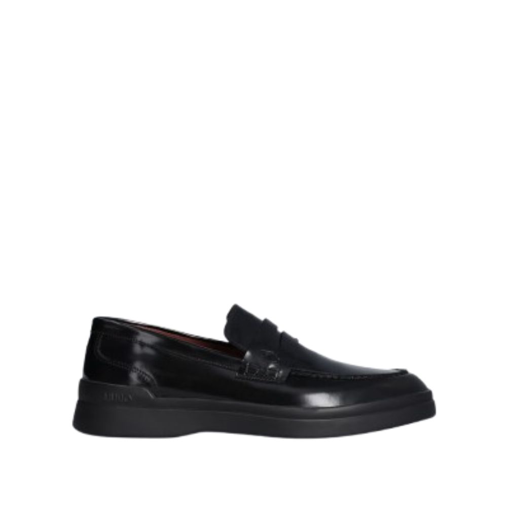 LIU JO MEN LEATHER BLACK LOAFERS