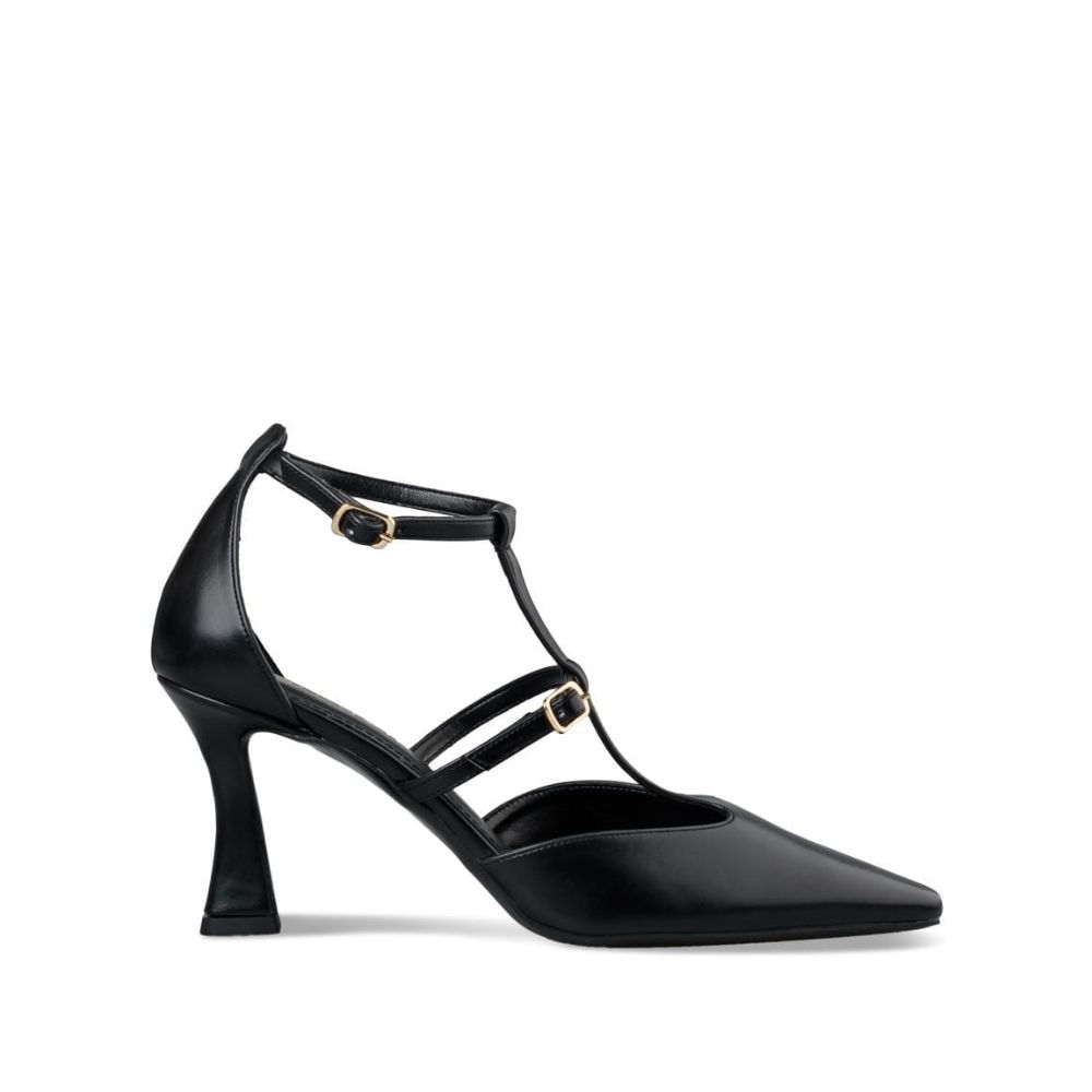 ENVIE T-BAR WOMEN BLACK PUMPS