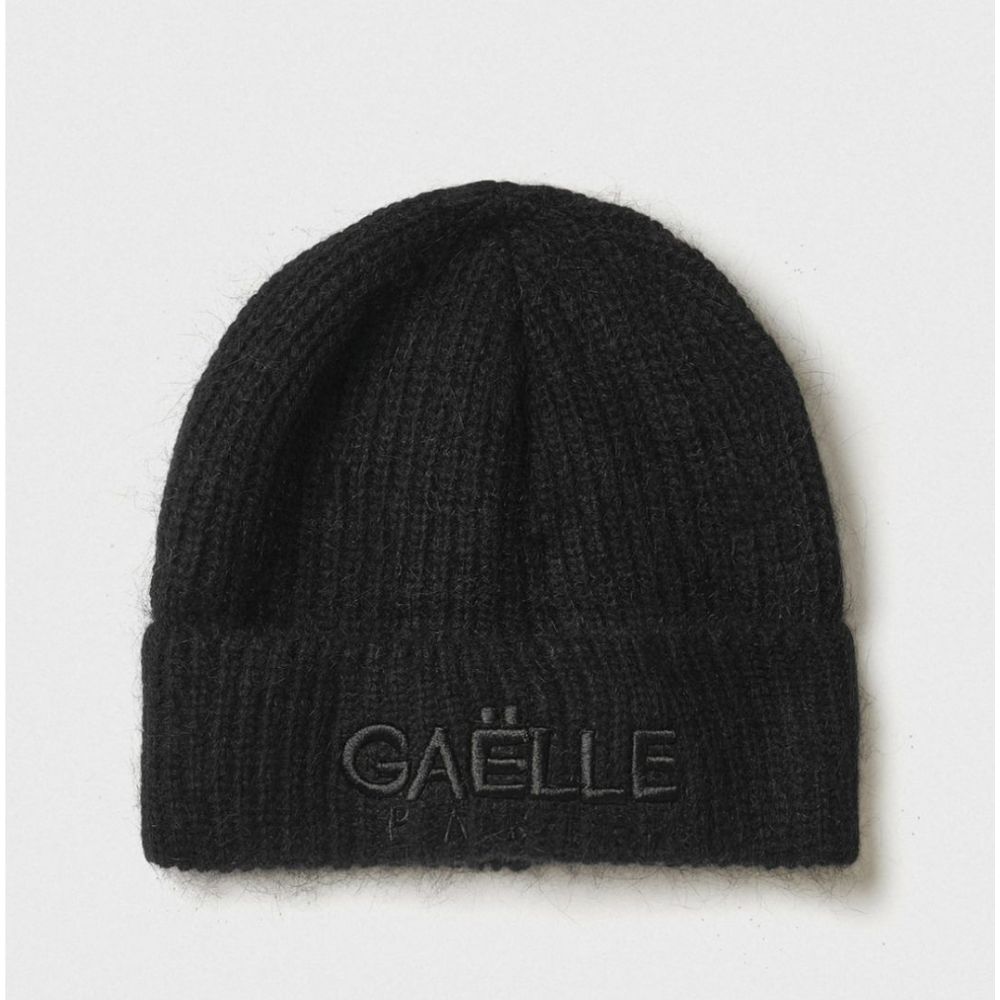 GAELLE PARIS WOMEN BLACK WOOL KNIT BEANIE