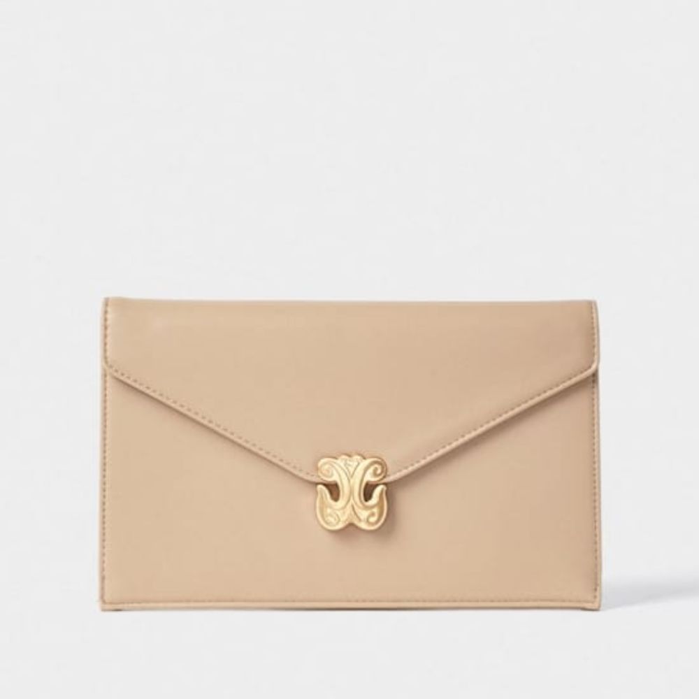 GAELLE PARIS REGULAR DOUBLE G CLUTCH BEIGE